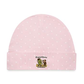 Original Erfinder Puffbohne - Baby Premium Organic Mütze - Rosa/Weiße Punkte - Vorne