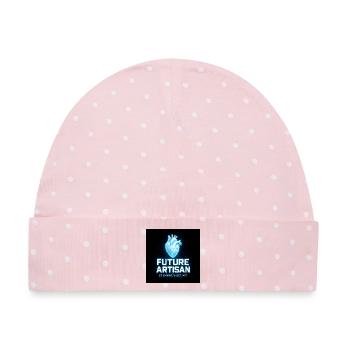 Future Artisan Herz Neon - Baby Premium Organic Mütze - Rosa/Weiße Punkte - Vorne