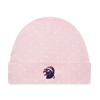 Harpyie Vogel Weihnachten Lustig Adler - Baby Premium Organic Mütze - Rosa/Weiße Punkte - Vorne
