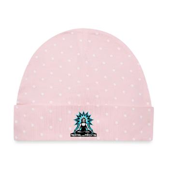 Mental und Mächtig frau - Baby Premium Organic Mütze - Rosa/Weiße Punkte - Vorne