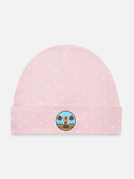 Champion-Gnome - Baby Premium Organic Mütze - Rosa/Weiße Punkte