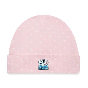 Eisbaden Eisbad PolarBär Fitness - Baby Premium Organic Mütze - Rosa/Weiße Punkte - Vorne