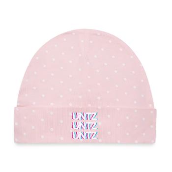 Hardtekk Tekk - Baby Premium Organic Mütze - Rosa/Weiße Punkte - Vorne