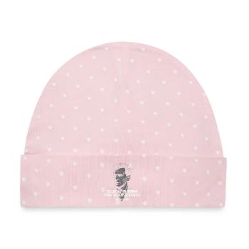 Wittgenstein-Zitat: Language Limits Design - Baby Premium Organic Mütze - Rosa/Weiße Punkte - Vorne