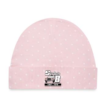 Strich 8 Retro Auto 1967 1976 - Baby Premium Organic Mütze - Rosa/Weiße Punkte - Vorne