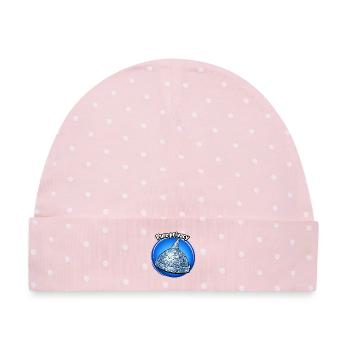 Pure Privacy - Purer Datenschutz - Baby Premium Organic Mütze - Rosa/Weiße Punkte - Vorne