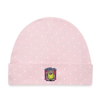 Stand-up-Monster auf der Bühne - Baby Premium Organic Mütze - Rosa/Weiße Punkte - Vorne