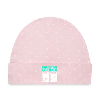Marketing Manager - Baby Premium Organic Mütze - Rosa/Weiße Punkte - Vorne