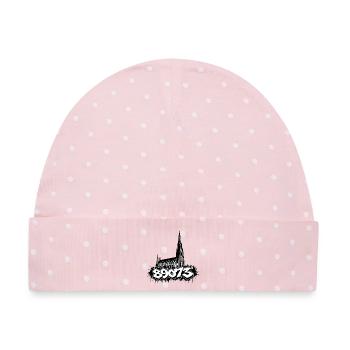Ulm Motiv 5 - Baby Premium Organic Mütze - Rosa/Weiße Punkte - Vorne