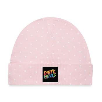 Schmutzige Moves - Baby Premium Organic Mütze - Rosa/Weiße Punkte - Vorne