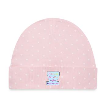 Toleranz für alles außer Intoleranz - Baby Premium Organic Mütze - Rosa/Weiße Punkte - Vorne