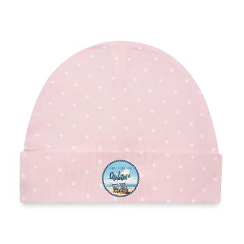 Ostsee – Er küsste sie wollte Meer - Baby Premium Organic Mütze - Rosa/Weiße Punkte - Vorne