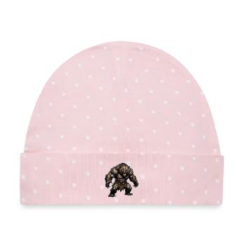 Bärenjunge - Baby Premium Organic Mütze - Rosa/Weiße Punkte - Vorne