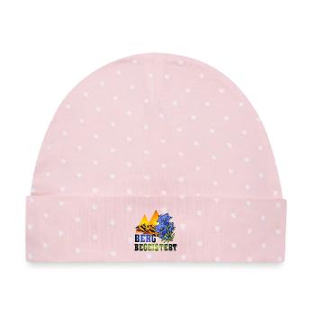 Bergbegeistert-Enzian - Baby Premium Organic Mütze - Rosa/Weiße Punkte - Vorne