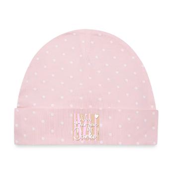 Wertschätzung Danke - Baby Premium Organic Mütze - Rosa/Weiße Punkte - Vorne