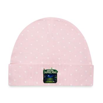 VIRTUAL FAIRWAY NIGHT - Baby Premium Organic Mütze - Rosa/Weiße Punkte - Vorne