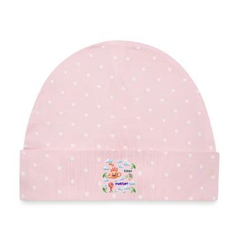 My ideas matter - Baby Premium Organic Mütze - Rosa/Weiße Punkte - Vorne