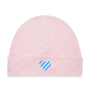 Bayern - Baby Premium Organic Mütze - Rosa/Weiße Punkte - Vorne