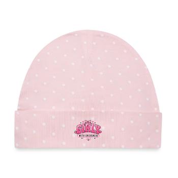 Girly With Grievances | Social Club - Baby Premium Organic Mütze - Rosa/Weiße Punkte - Vorne