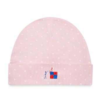 Lieblingsplatz Lernfreundschaft - Baby Premium Organic Mütze - Rosa/Weiße Punkte - Vorne