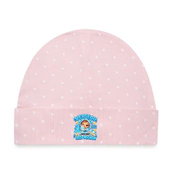 Wassermann-Aszendent zu niedlich - Baby Premium Organic Mütze - Rosa/Weiße Punkte - Vorne