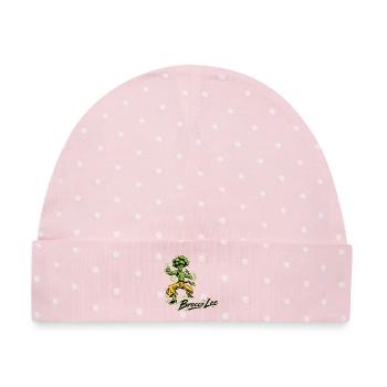 BroccoLee Kampfsbrokkoli - Baby Premium Organic Mütze - Rosa/Weiße Punkte - Vorne