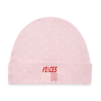 Sternzeichen Geburtstag Fische - Baby Premium Organic Mütze - Rosa/Weiße Punkte - Vorne