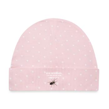 Dear Boyfriends - Spinne lässt Freundin schreien - Baby Premium Organic Mütze - Rosa/Weiße Punkte - Vorne