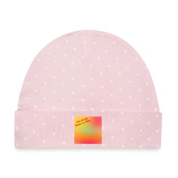 Schönes Leben - Baby Premium Organic Mütze - Rosa/Weiße Punkte - Vorne