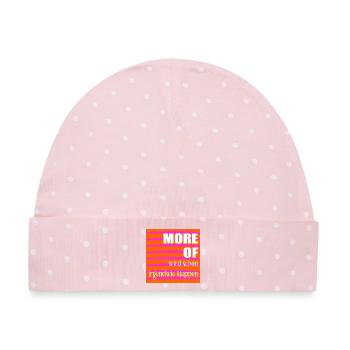 Optimismus Erfolg - Baby Premium Organic Mütze - Rosa/Weiße Punkte - Vorne