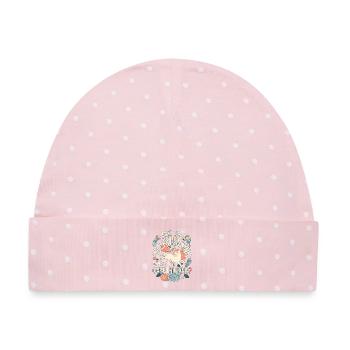 Gedankenkarussell - Baby Premium Organic Mütze - Rosa/Weiße Punkte - Vorne