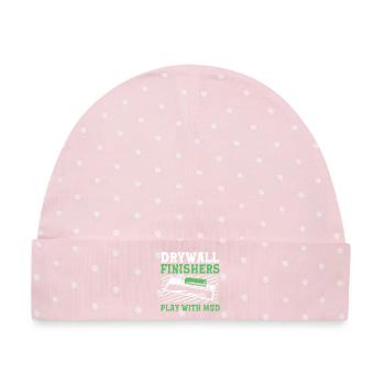 Baustelle Trockenbau Montage Monteur - Baby Premium Organic Mütze - Rosa/Weiße Punkte - Vorne