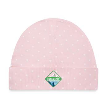 Geschenk für Kosciuszko - Baby Premium Organic Mütze - Rosa/Weiße Punkte - Vorne