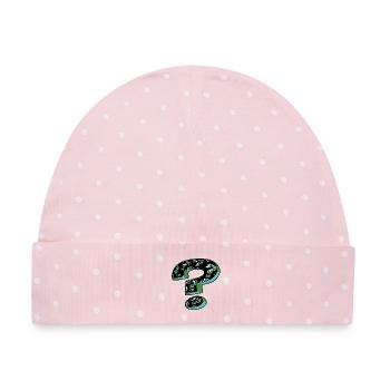 Fragezeichen 1 - Baby Premium Organic Mütze - Rosa/Weiße Punkte - Vorne