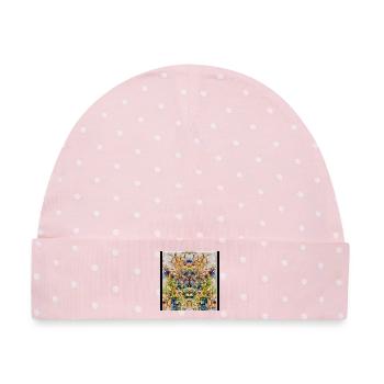 Blumen für Boomer - Baby Premium Organic Mütze - Rosa/Weiße Punkte - Vorne