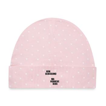 Nicht sehr gut, aber auch nicht gut - Baby Premium Organic Mütze - Rosa/Weiße Punkte - Vorne