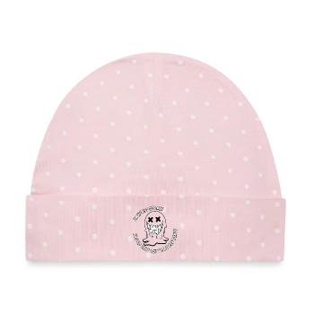 Das Leben ist courte.TR - Baby Premium Organic Mütze - Rosa/Weiße Punkte - Vorne