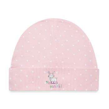  Hallo Hasi - Baby Premium Organic Mütze - Rosa/Weiße Punkte - Vorne