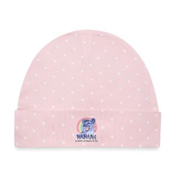 Hyäne - HAHAHA (Contest 2024-04, von Bunneko_Arts) - Baby Premium Organic Mütze - Rosa/Weiße Punkte - Vorne