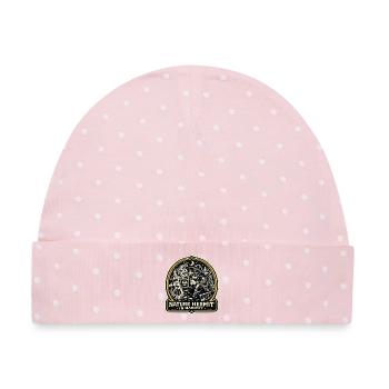 Nature Hermit In Habitat Introvert Design - Baby Premium Organic Mütze - Rosa/Weiße Punkte - Vorne