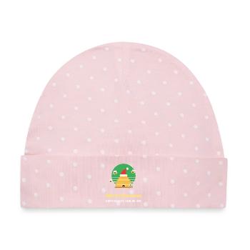 Fröhliche Bienen, lustige Imker, Weihnachten, Honig - Baby Premium Organic Mütze - Rosa/Weiße Punkte - Vorne