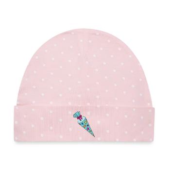 Zuckertüte Schultüte - Baby Premium Organic Mütze - Rosa/Weiße Punkte - Vorne