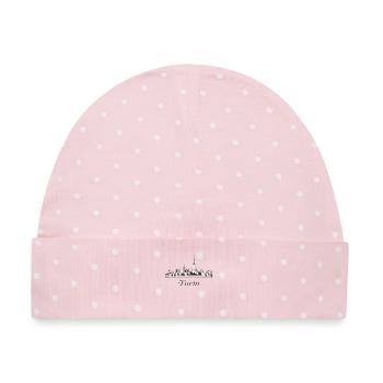 Turin - Baby Premium Organic Mütze - Rosa/Weiße Punkte - Vorne
