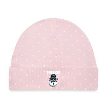 Kapitän Frost Schneemann Polizei Weihnachten - Baby Premium Organic Mütze - Rosa/Weiße Punkte - Vorne