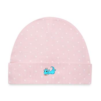 Bücher Drache Drachen - Baby Premium Organic Mütze - Rosa/Weiße Punkte - Vorne