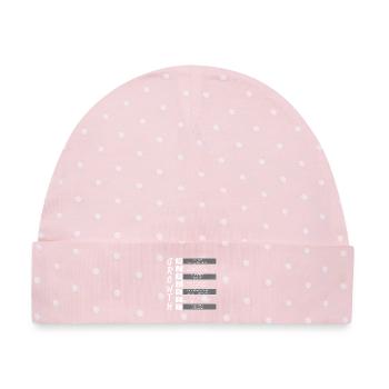 WACHSTUM MINIMUM - Baby Premium Organic Mütze - Rosa/Weiße Punkte - Vorne