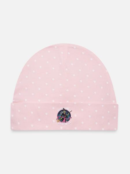 Mammakarzinom besiegt - Maligner Tumor - Baby Premium Organic Mütze - Rosa/Weiße Punkte