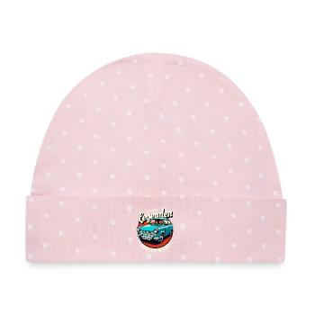 Ostalgie Legende Rennpappe Trabi DDR Retro - Baby Premium Organic Mütze - Rosa/Weiße Punkte - Vorne