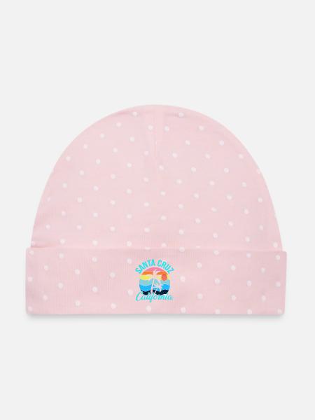 Santa Cruz California - Baby Premium Organic Mütze - Rosa/Weiße Punkte