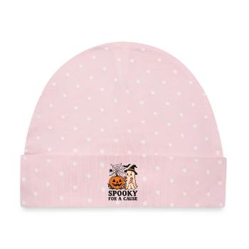 Gruselig für einen guten Zweck – Cute Ghost Support - Baby Premium Organic Mütze - Rosa/Weiße Punkte - Vorne